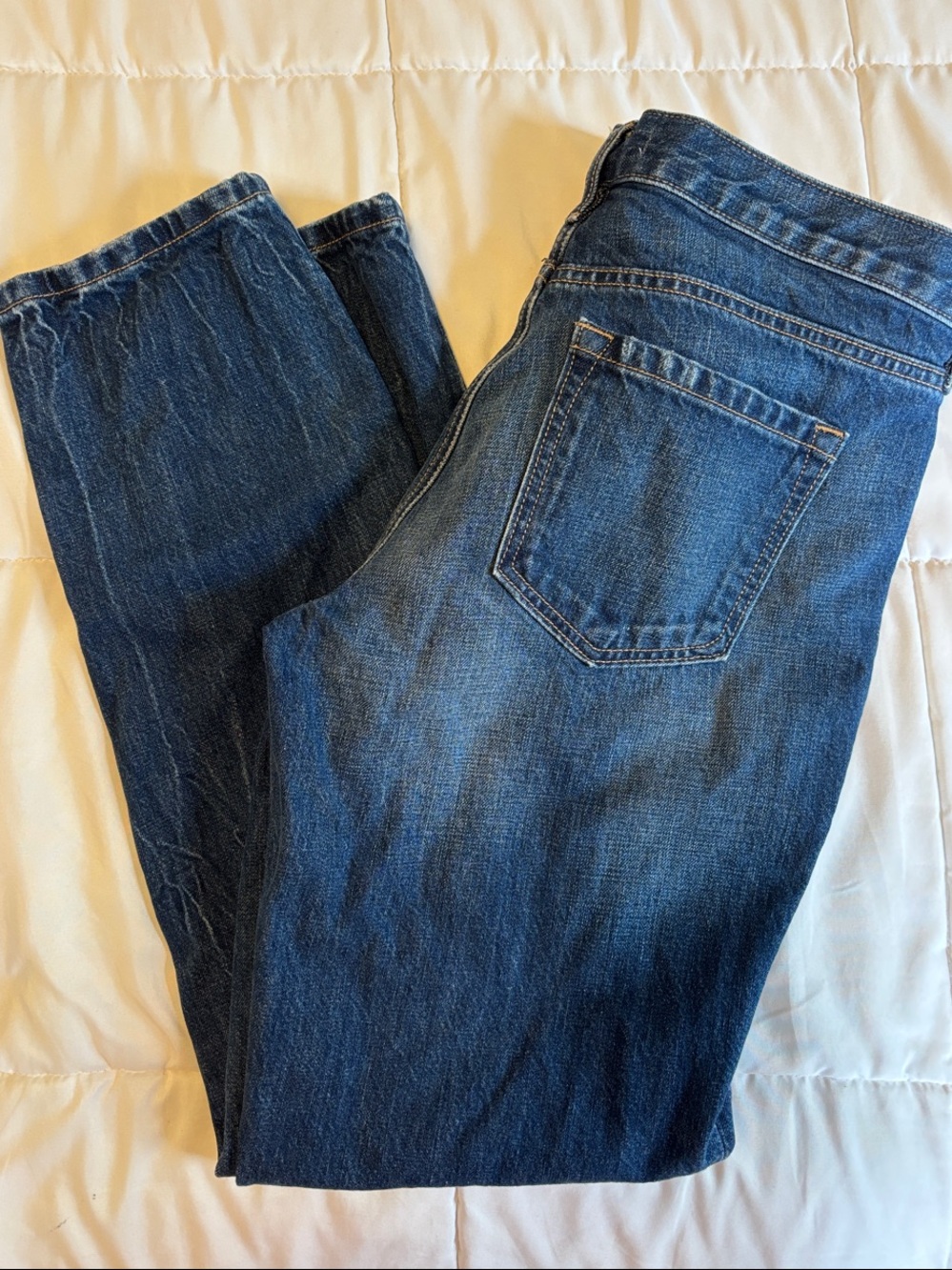 LOFT Boyfriend Jeans in Dark Blue Wash - Picture 3 of 4